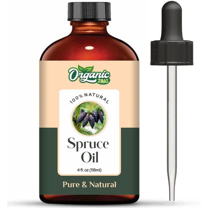 Organic Zing Spruce (Picea) Oil | Pure & Natural Essential Oil for Aroma, Diffusers, Hair Care & Massage