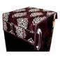 Floral Design Fridge Top Cover with 6 Utility Pockets - Brown Color