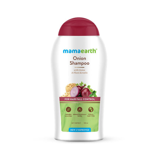 Mamaearth Onion Shampoo with Onion & Plant Keratin For Hair Fall Control