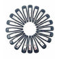 Black Hair Clips - Pack of 20 Tic Tac Everyday Wear Glossy Black Metal