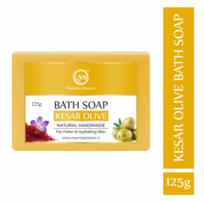 Nuerma Science Kesar Olive Bath Soap | Brightens & Nourishes Skin