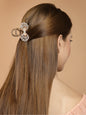 Panash Gold-Toned & White Embellished Claw Clip
