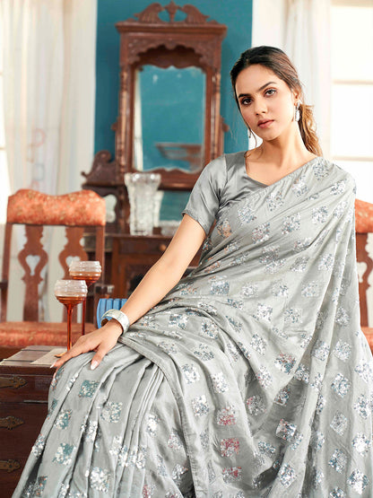 Tikhi Imli Embellished Sequinned Heavy Work Saree