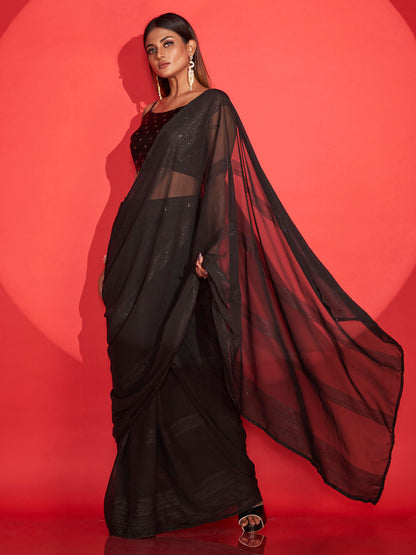 Tikhi Imli Zari Striped Saree