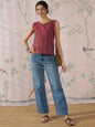 InWeave Maroon Striped Kantha W/S Top