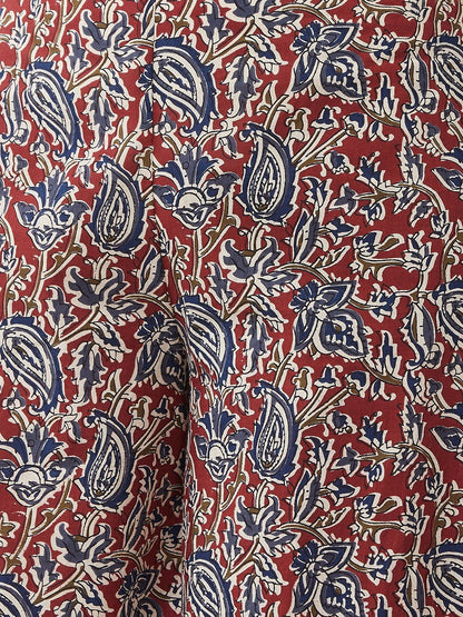 InWeave Women's Maroon Kalamkari Palazzo