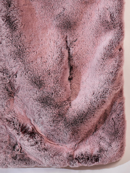 InWeave Maroon Icy Snowy Rabbit Faux Fur Cape