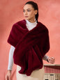 InWeave Burgundy Faux Fur Cape