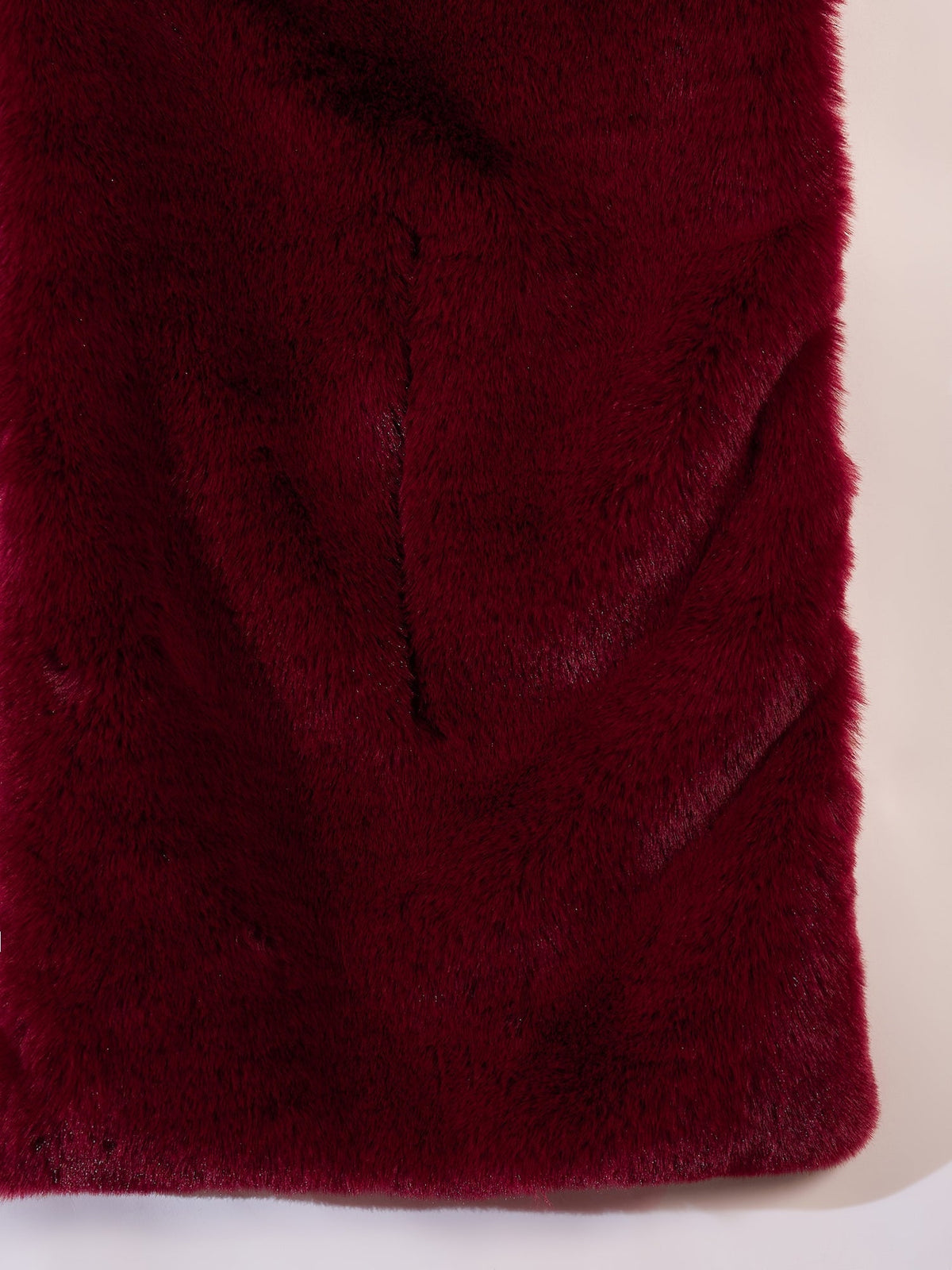InWeave Burgundy Faux Fur Cape
