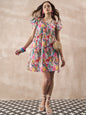 InWeave Multi Flower Short Dress