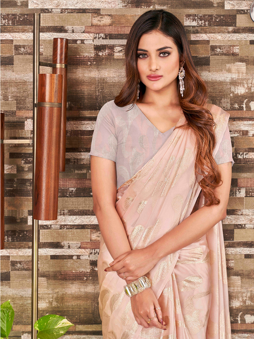 Tikhi Imli Woven Design Satin Jacquard Ready to Wear Saree