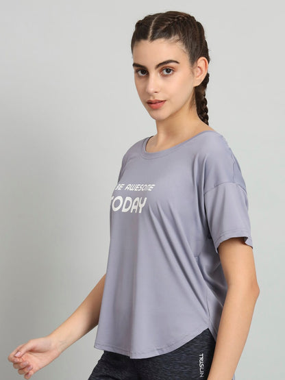 MKH Typography Printed Relaxed Fit Dri-Fit T-shirt