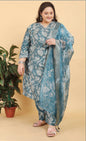 Monjolika Fashion Grey Premium Lichi Viscose Hand Work Classic Salwar Suit