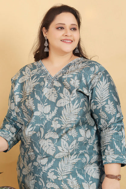 Monjolika Fashion Grey Premium Lichi Viscose Hand Work Classic Salwar Suit