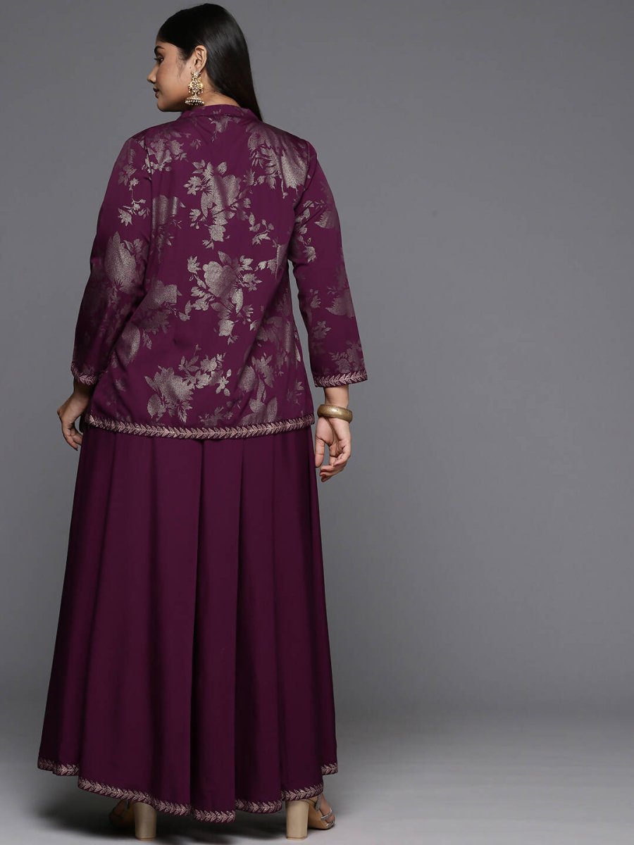 Ahalyaa Women's Traditional Wear Co-ords - Burgundy