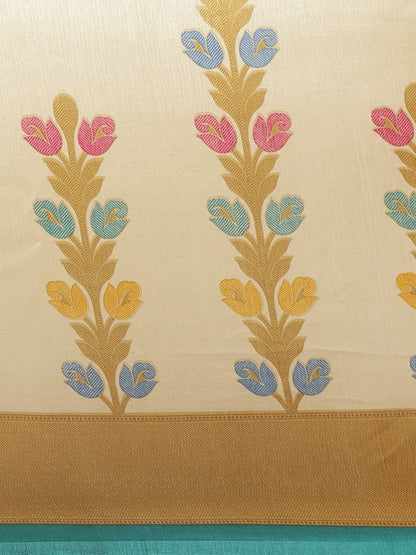 Saree Mall Off-White & Beige Printed Saree