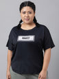 MKH Plus Size Typography Printed Relaxed Fit Dri-FIT T-shirt