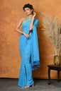 Very Much Indian Pure Mul Cotton Handloom Saree - Sky Blue