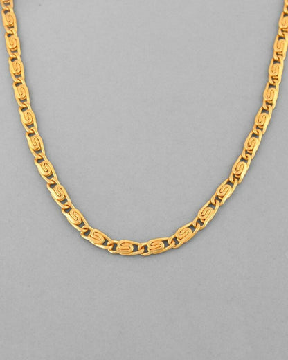 VOJ Gold-Polished Statement Chain