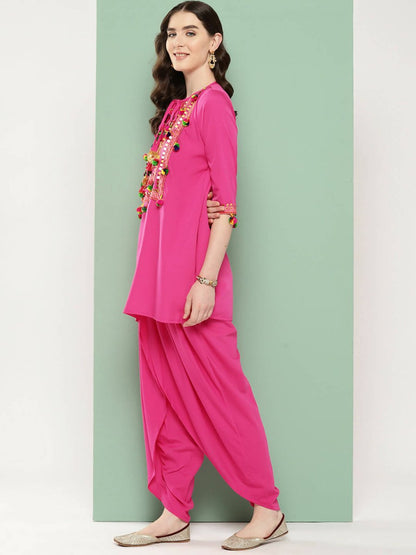 Ahalyaa Women's Traditional Wear Co-ods - Pink