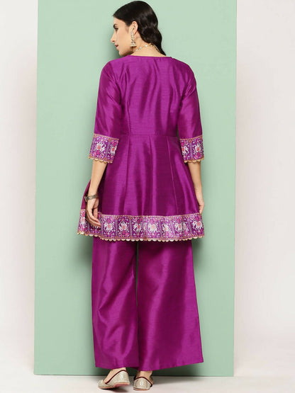 Ahalyaa Women's Traditional Wear Co-ods - Purple