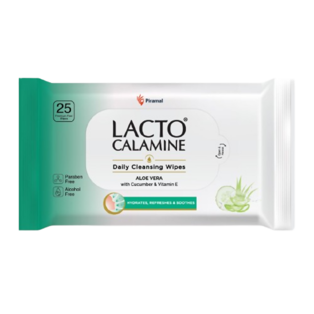 Lacto Calamine Daily Cleansing Face Wipes, Makeup Remover Wipes