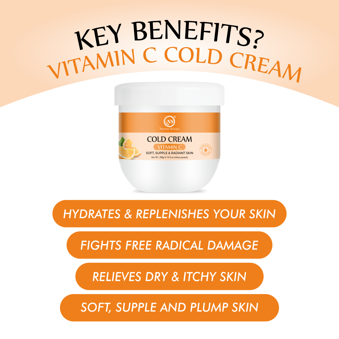 Nuerma Science Vitamin C Cold Cream for Nourishing & Glowing Skin