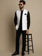 Even Apparels Men's White Mandarin Collar Waistcoat