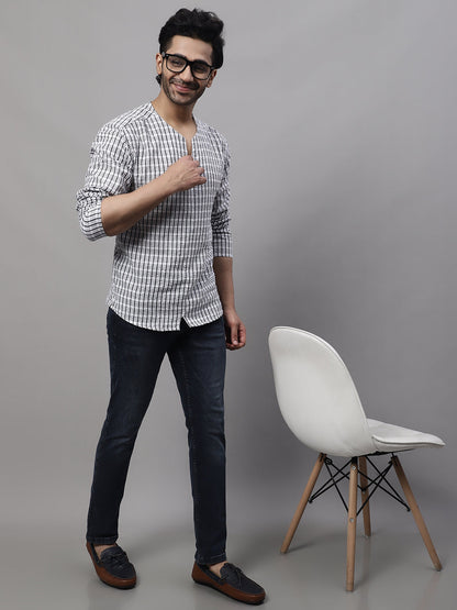 Even Apparels Multi Pure Cotton Open Neck Kurta