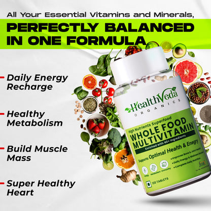 Health Veda Organics Whole Food Multivitamin Veg Tablets