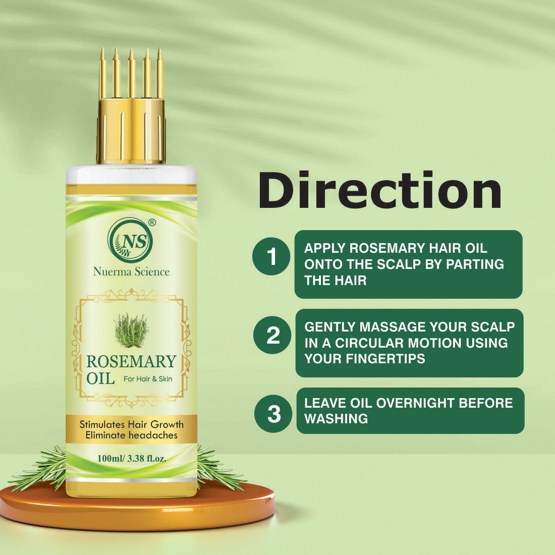 Nuerma Science Rosemary Hair Oil for Anti-Dandruff and Stimulate Hair Growth