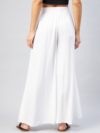 InWeave Solid White Palazzo
