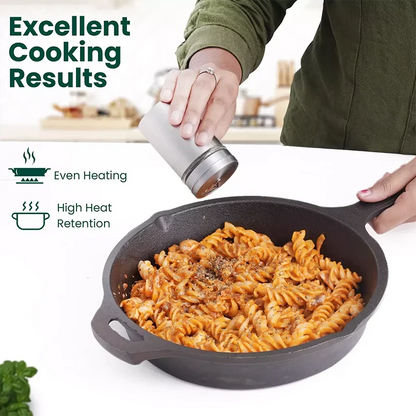 The Indus Valley CASTrong Cast Iron Cookware Set: Tadka Pan + Cast Iron Tawa With Handle (Pre Seasoned) + Cast Iron Kadai Wok Model + Cast Iron Fry Pan, Kitchen set for Home, 100% Pure, Toxin-free