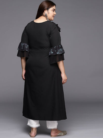 Ahalyaa Floral Bell Sleeves Kurta