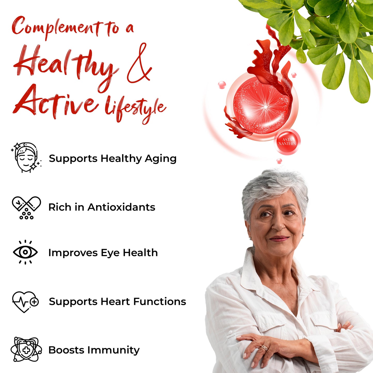 Health Veda Organics Plant Based Astaxanthin 8mg Capsules
