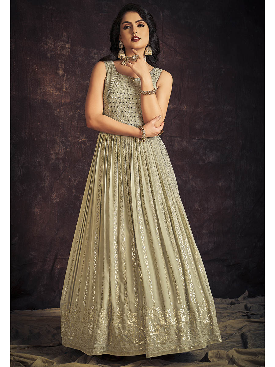 Myra Pista Real Georgette Designer Gown Style Suit