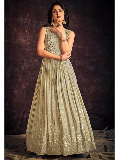 Myra Pista Real Georgette Designer Gown Style Suit