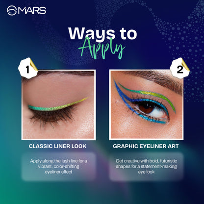 MARS Cosmetics Northern Lights Liquid Eyeliner - 04-galactic Twilight
