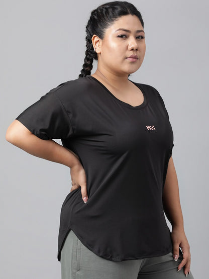 MKH Plus Size Drop Shoulder Sleeves Dri FIT Relaxed Fit Sports T-shirt