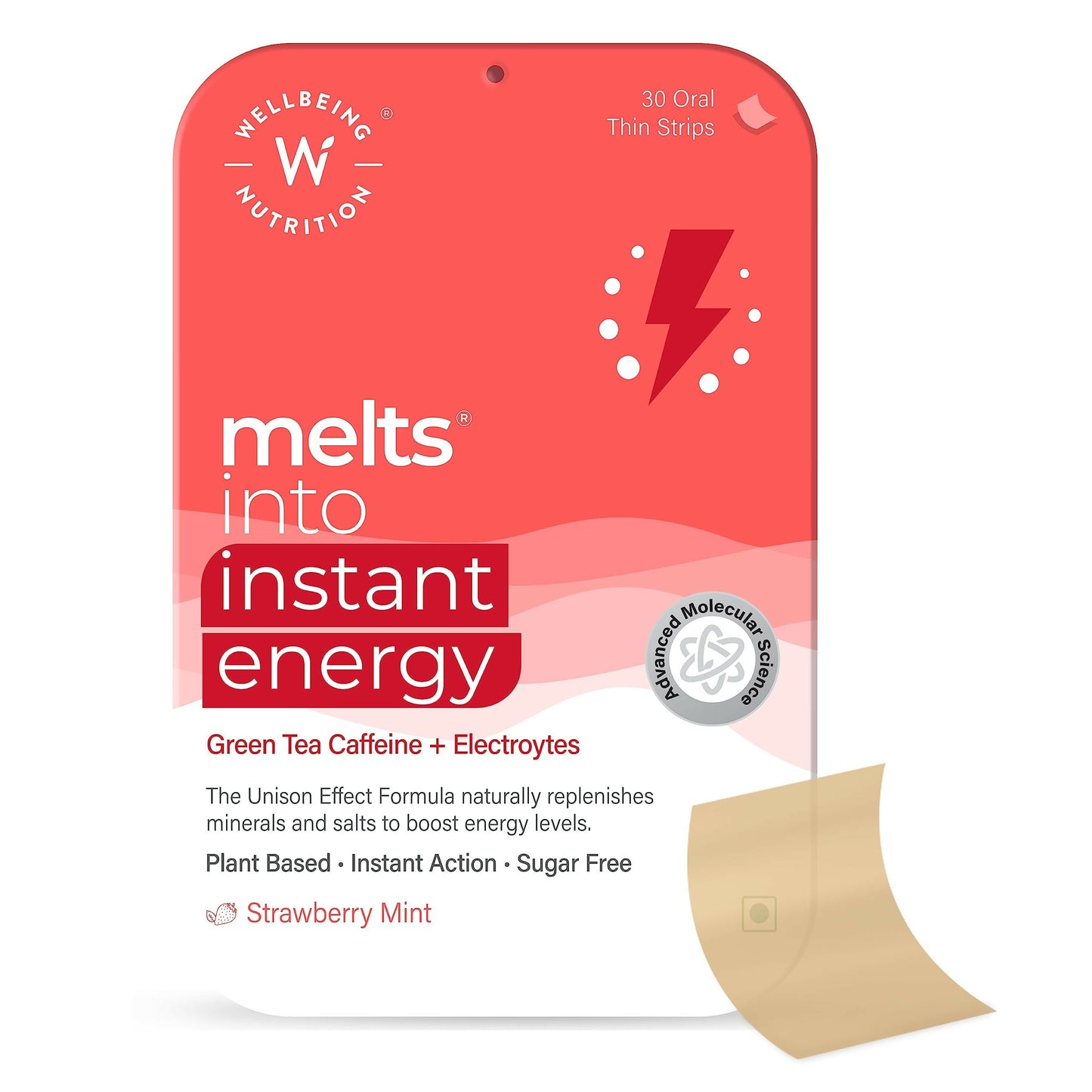 Wellbeing Nutrition Glow Korean Marine Collagen Peptides & Melts Instant Energy Oral Strips Combo