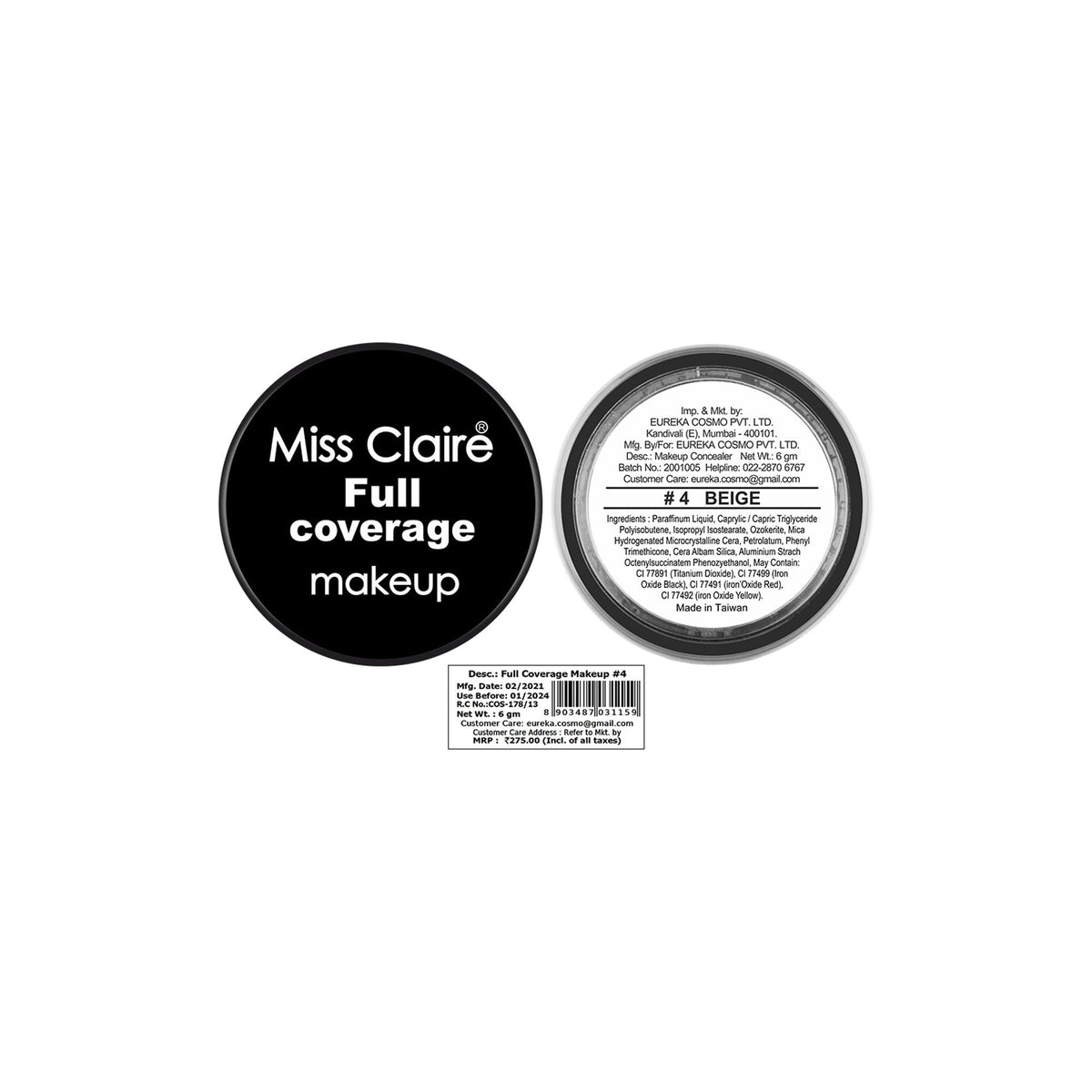 Miss Claire Full Coverage Makeup + Concealer - 4