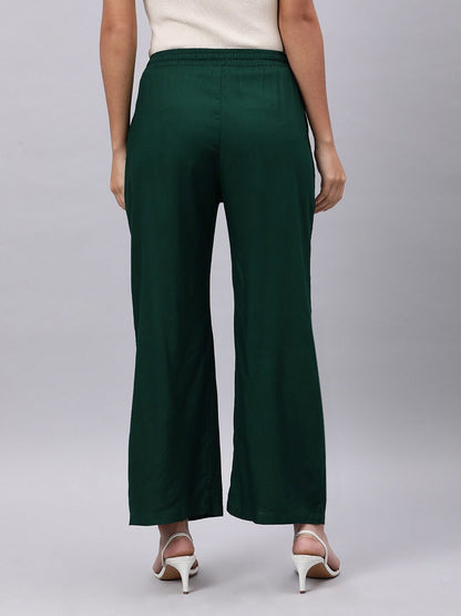 Souchii Green Liva Ethnic Palazzos