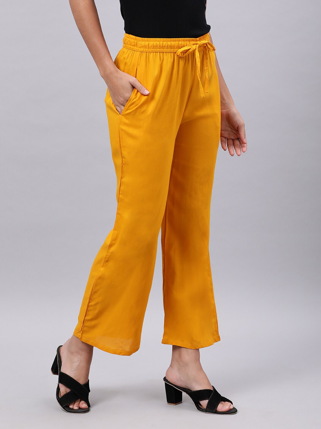 Souchii Yellow Liva Ethnic Palazzos