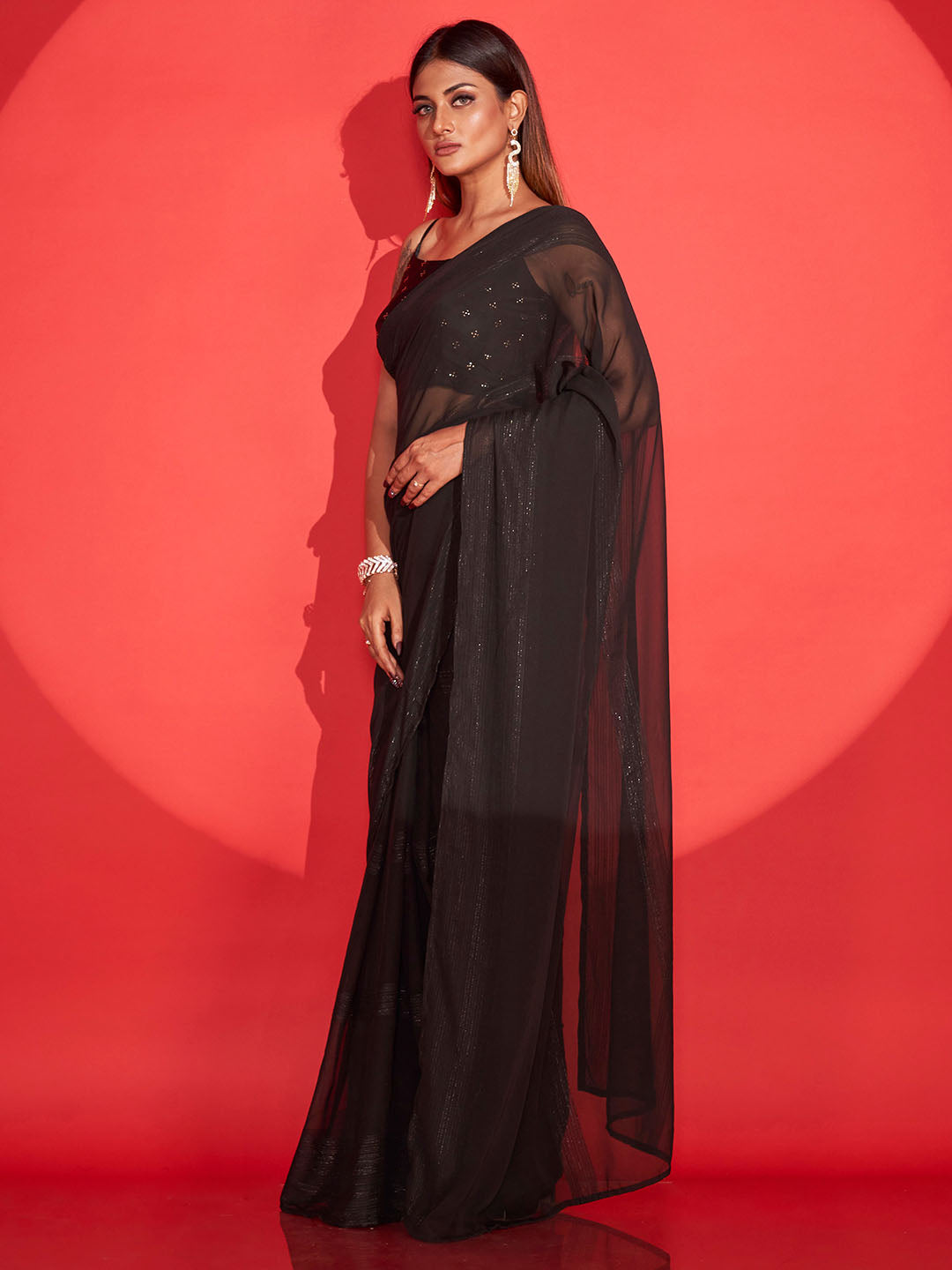 Tikhi Imli Zari Striped Saree