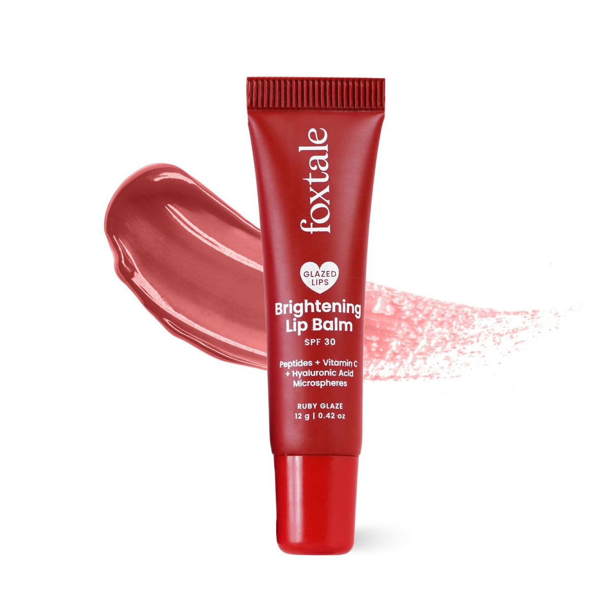 Foxtale Brightening SPF 30 Lip Balm - Ruby Glaze (Blueberry), Brightens Lips, Reduces Pigmentation
