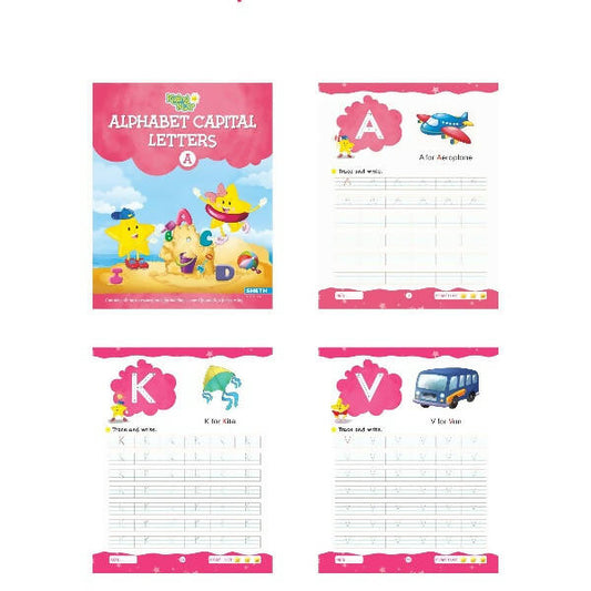 Rising Star Alphabet Capital & Small Letter Writing Practice Books Set for Kids| Set of 3| Ages 3-6 Years
