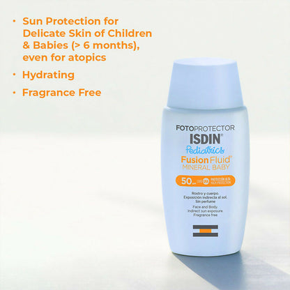 ISDIN Fotoprotector Pediatrics Fusion Fluid Mineral Baby SPF 50