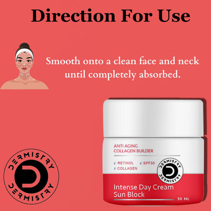 Dermistry Anti Aging Intense Day Cream Sun Block & Instant Intense Face Lift Serum