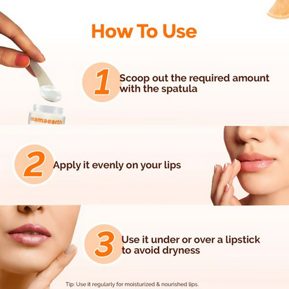 Mamaearth Vitamin C Moisture Therapy Lip Balm SPF 50 with Vitamin C & Honey For Lip Lightening