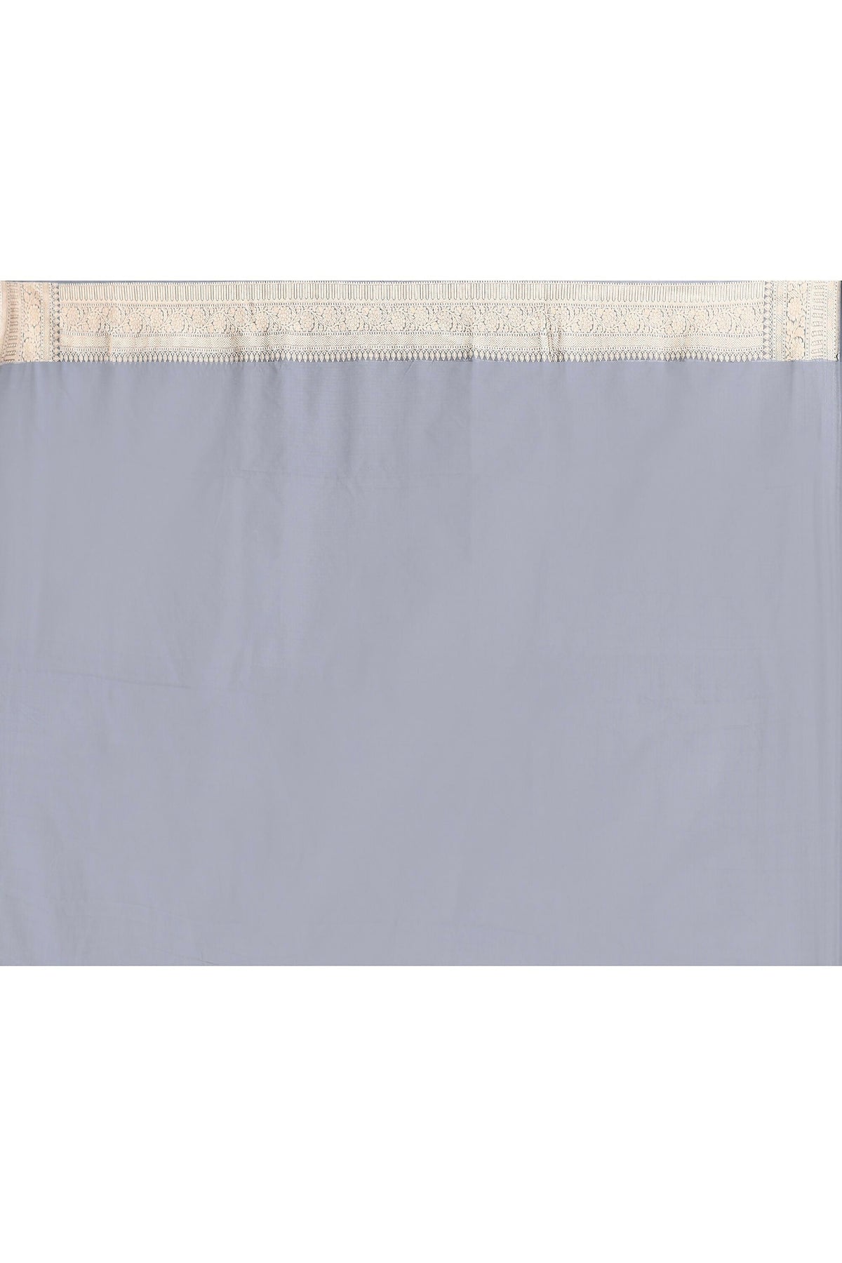 Joban Fashion Silver Grey Pure Katan Pure Handloom Banarasi Silk Saree